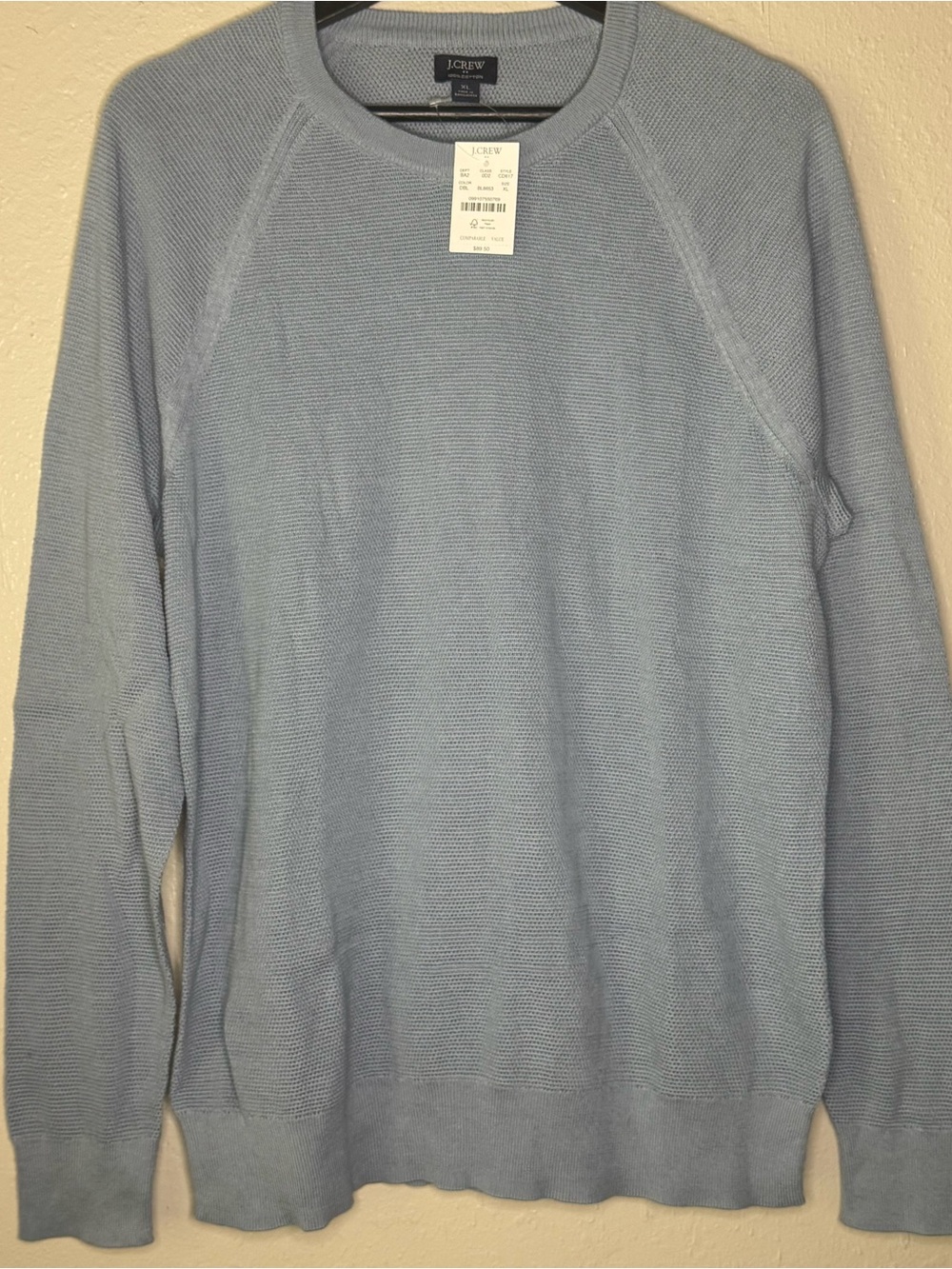 J. Crew Men’s Pale Blue Crewneck Sweater